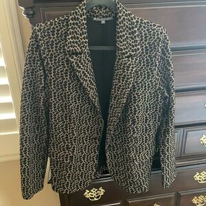 Elliott Lauren Animal Print Jacket blazer coat business casual leopard brown 12
